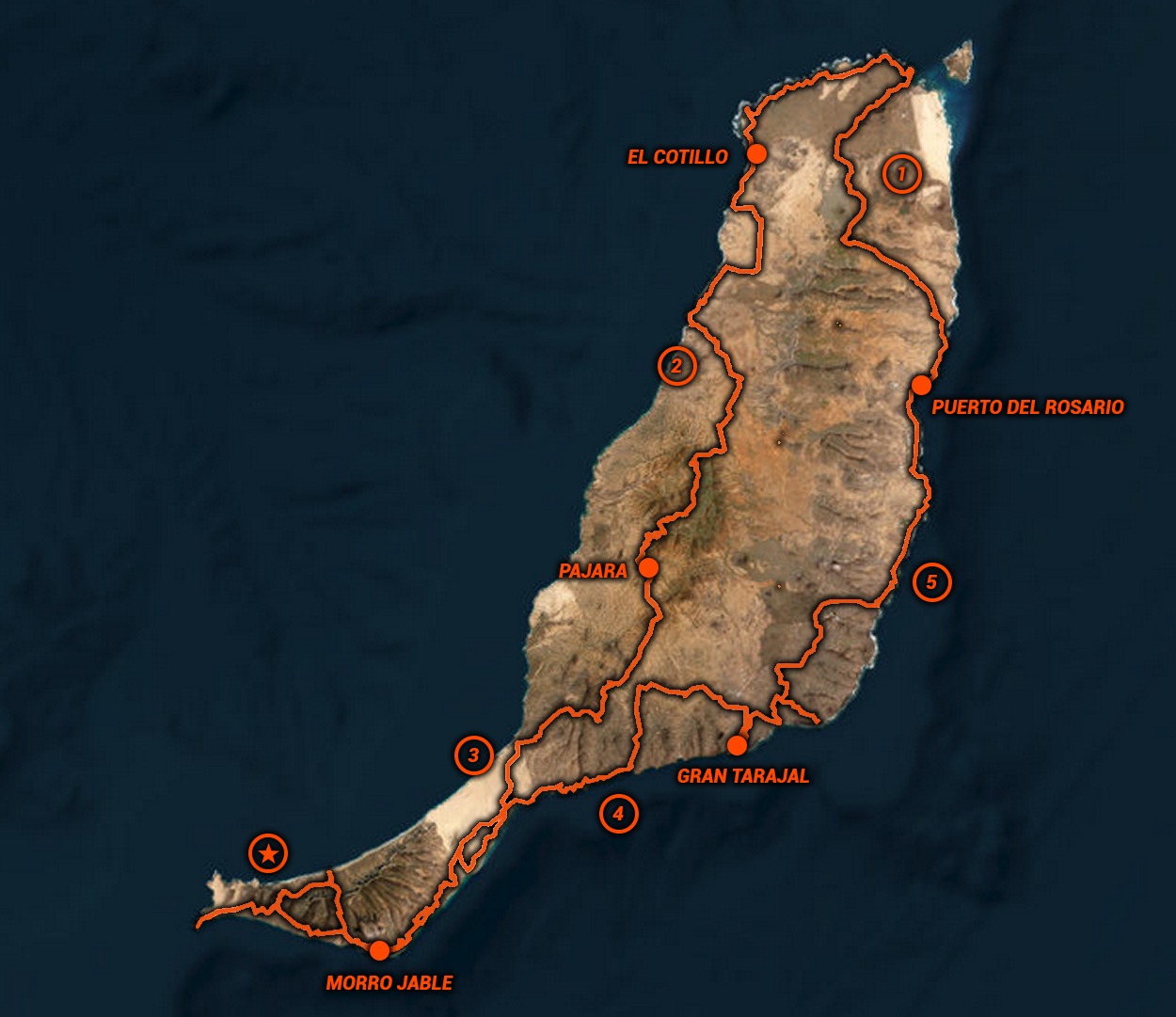 mappa bikepacking fuerteventura